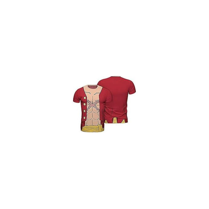 ABYstyle, T-Shirt Cosplay Luffy New World, 100% Poliestere, One Piece