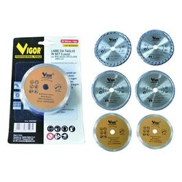 Vigor Accessori Miniseghe Set Lame 6 Pezzi D.Mm. 85