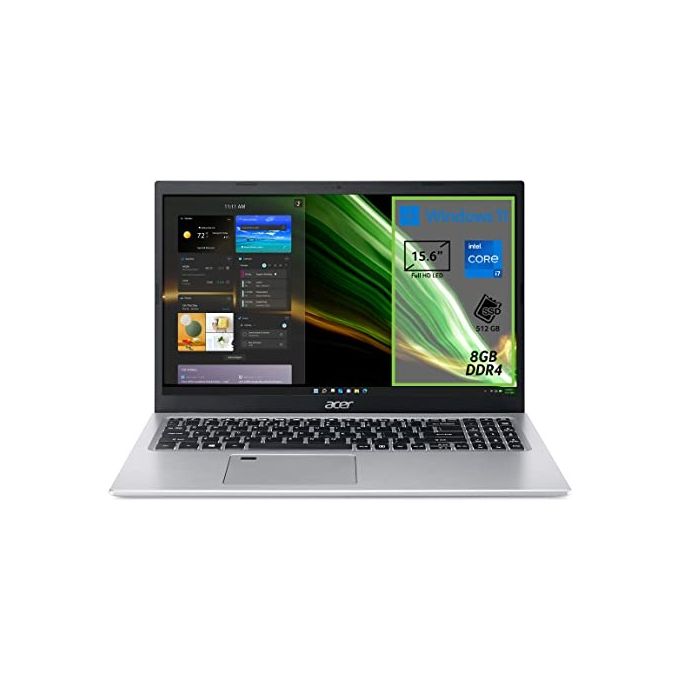 ACER Aspire 5 A515-56-70G6 Notebook, Processore Intel Core i7-1165g7, Ram 8Gb, Hd 512Gb SSD, Display 15.6'', Windows 11 Home