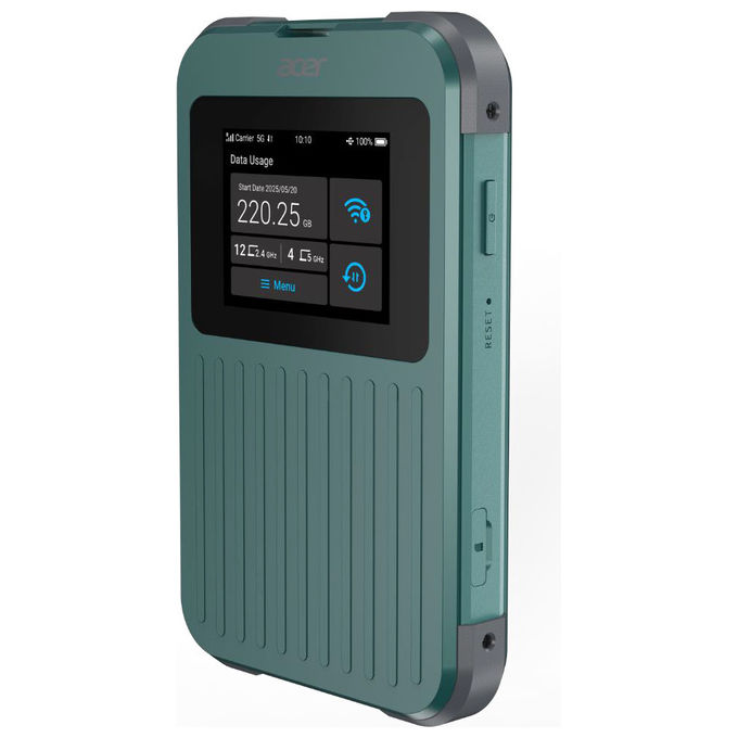Acer FF.G2ZTA.002 Connect M4E Router Portatile 5G Wi-Fi 6 Dual-band 20GB RAM Batteria 8000 mAh IP68