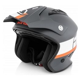 Casco Jet Aria Grigio-Bianco