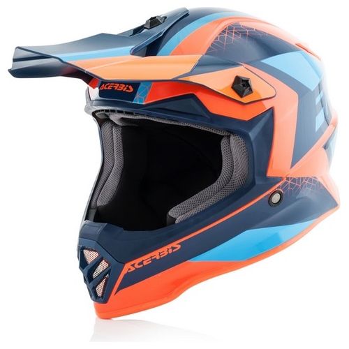 Casco Motocross Impact Steel Junior Arancione-Blu