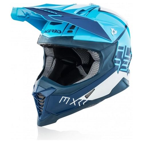 Casco Motocross Impact X-Racer Vtr Bianco-Blu