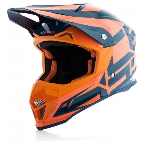 Casco Motocross Profile 4 Arancione-Blu