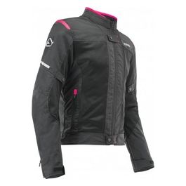 Giacca Moto Donna Dual Road Certificata RAMSEY MY VENTED 2.0 LADY Nero-Pink