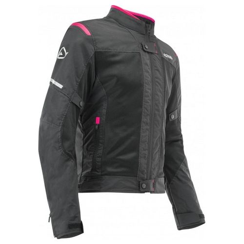 Giacca Moto Donna Dual Road Certificata RAMSEY MY VENTED 2.0 LADY Nero-Pink