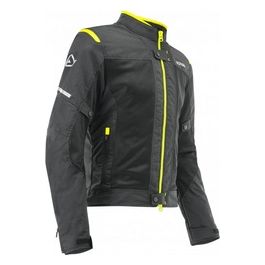 Giacca Moto Dual Road Certificata RAMSEY MY VENTED 2.0 Nero-Giallo