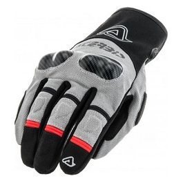 Guanti moto certificati CE Adventure Gloves Nero-Grigio