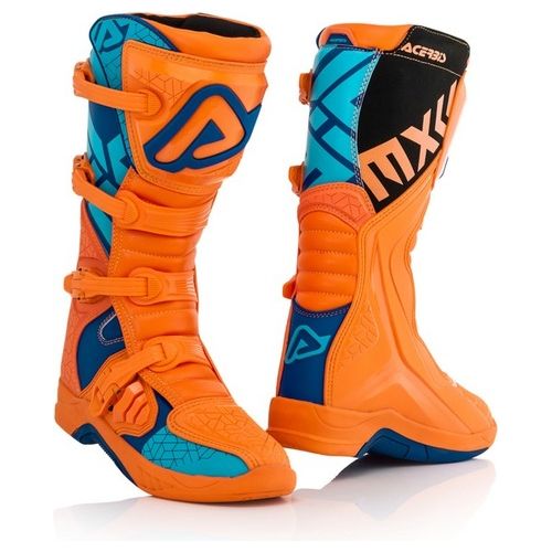 Acerbis Stivali Motocross X-Team Arancione-Blu 47