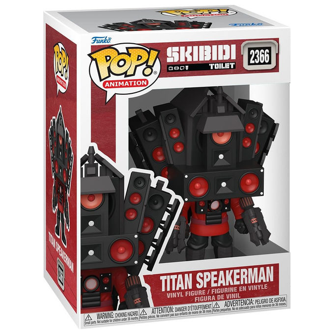 Funko POP! Skibidi Toilet Titan Speakerman 91422 figura in vinile colore Nero Rosso Grigio