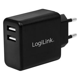 Caricabatterie con 2 porte Usb 12W Nero