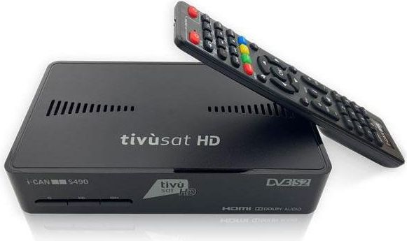 [RICONDIZIONATO] Adb Decoder ICAN S490 Digitale HD Tivusat Ricevitore Satellitare HEVC DVBS2 HDMI Dolby TVSat i-Can Media Player