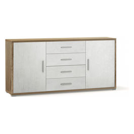 Adb804Nsosk Mobile 2 Ante 4 Cassetti Kit Noce Stelvio E Ossido Bianco