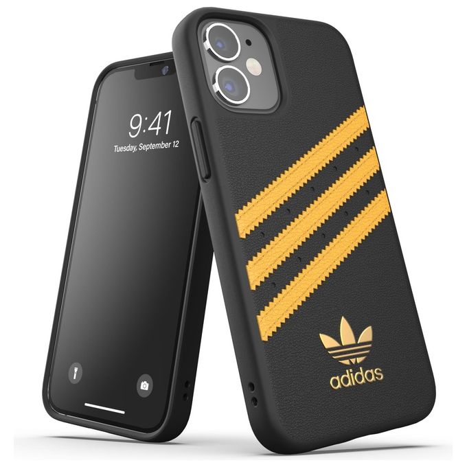 Adidas Samba Cover per iPhone 12 Mini Nero-Oro