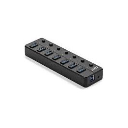 Adj 143-00024 Hub Usb 3.1 7 Porte Seven Fast Charging Compatibile 1.0 2.0 Nero