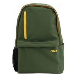 Adj 180-00040 Yoof Zaino per Notebook 13.3"/15.6" con Tasche Interne Organizer Tasche Laterali Porta-Borraccia Impermeabile Verde/Giallo