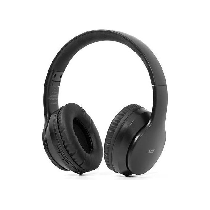 Adj 780-00053 Deep Plus Cuffie Bluetooth 5.0 Over Ear con Microfono Vivavoce Incorporato Controllo Volume Nero