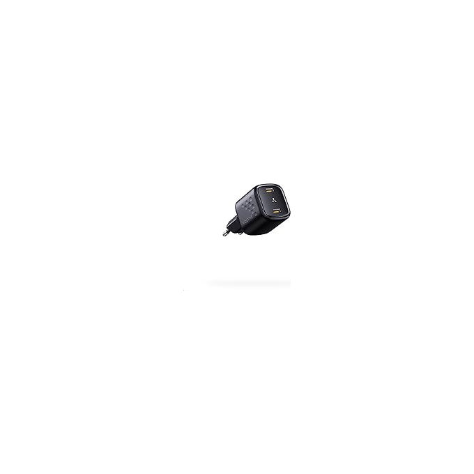 ADJ 110-00115 Caricabatteria da Muro 30W 2 Porte USB Nero Ricarica Veloce PD Type C