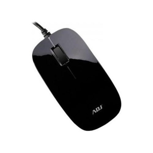 Adj MO110 Mouse Slim con Filo Usb Mouse Ottico Mini con 1000 Dpi Nero