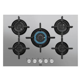 HKB75029UM Piano Cottura a Gas G20 (2H) 20 mbar 5 Fuochi FlushBurner StepPower 75 cm Inox
