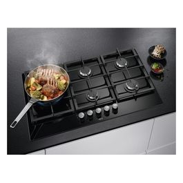 HKB75820NB Piano Cottura Nero da Incasso 75cm a Gas 5 Fornelli
