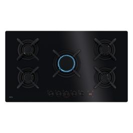 HKB95453NB On Glass Piano cottura a gas 5 fuochi cm 90 vetroceramica nero