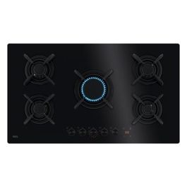 HKB95453NB On Glass Piano cottura a gas 5 fuochi cm 90 vetroceramica nero