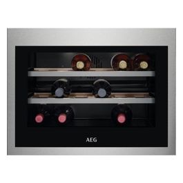 AEG KWE884520M Cantinetta Vino 18 Bottiglie Classe energetica F 3 Ripiani Illuminazione LED Controllo Elettronico della Temperatura Allarme Acustico Porta Aperta 45.5 cm Inox