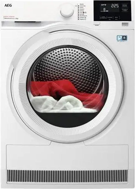 AEG TR8G83GW Serie 8000 AbsoluteCare Asciugatrice a Pompa di Calore Classe energetica A+++ Capacita' di Carico 8 Kg Motore Inverter Cesto ProTex XXL