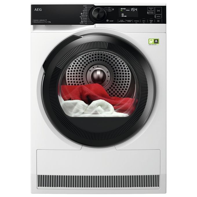 Image of Aeg TR9H83AAY Asciugatrice 8 Kg Classe A Inverter con Pompa di Calore Profondita' 64 cm SmartDry colore Bianco