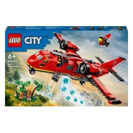 City 60413 Aereo Antincendio, Giocattolo dei Vigili del Fuoco per Bambini di 6+ Anni con 3 Minifigure dei Pompieri