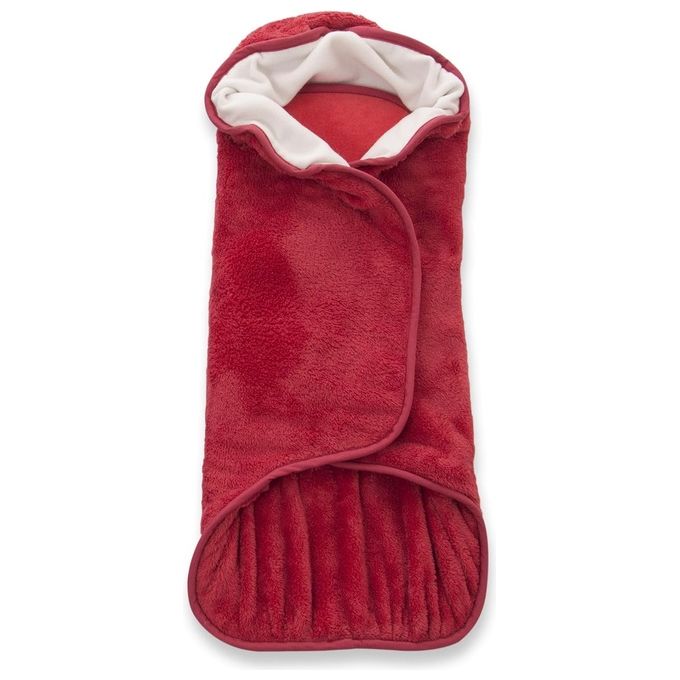 AeroMoov Air Wrapper Small – Coperta avvolgente 80×80 cm in pile traspirante con Air Layer 3D, certificata OEKO-TEX, colore Coral, compatibile seggiolini auto gruppo 0 e passeggini