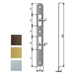 Agb Serrature Incontro Serrature Patent Bt 8x70 Bronzato 570