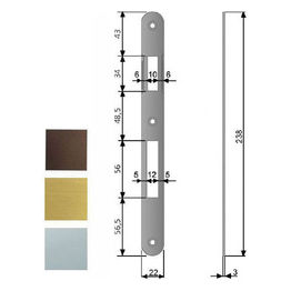 Agb Serrature Incontro Serrature Infilare Bt 8x85 Bronzato 590