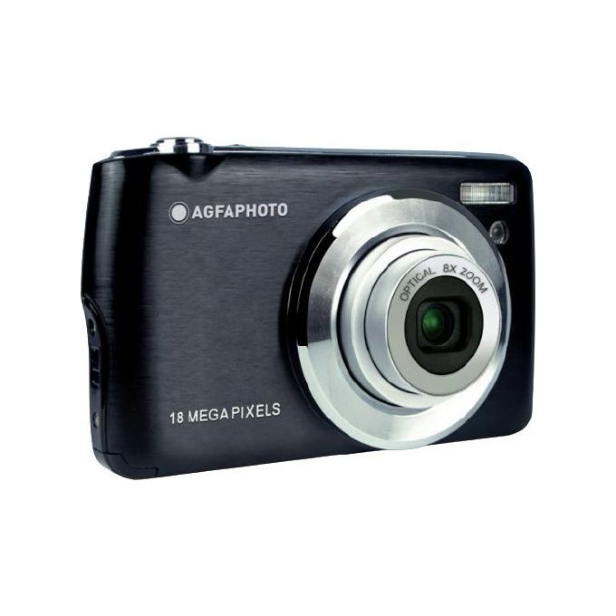 Agfa Photo Fotocamera Digitale Compatta Cam DC8200 con Custodia e Scheda SD da 16Gb Nero