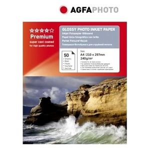AgfaPhoto Carta Fotografica Premium Glossy 240g/m² A4 50 Fogli