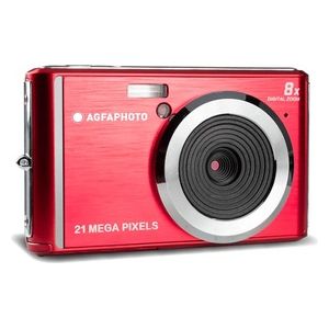AgfaPhoto Compact Cam DC5200 Fotocamera Digitale Compatta con Sensore CMOS da 21 Megapixel Zoom Digitale 8x e Display Lcd Rosso