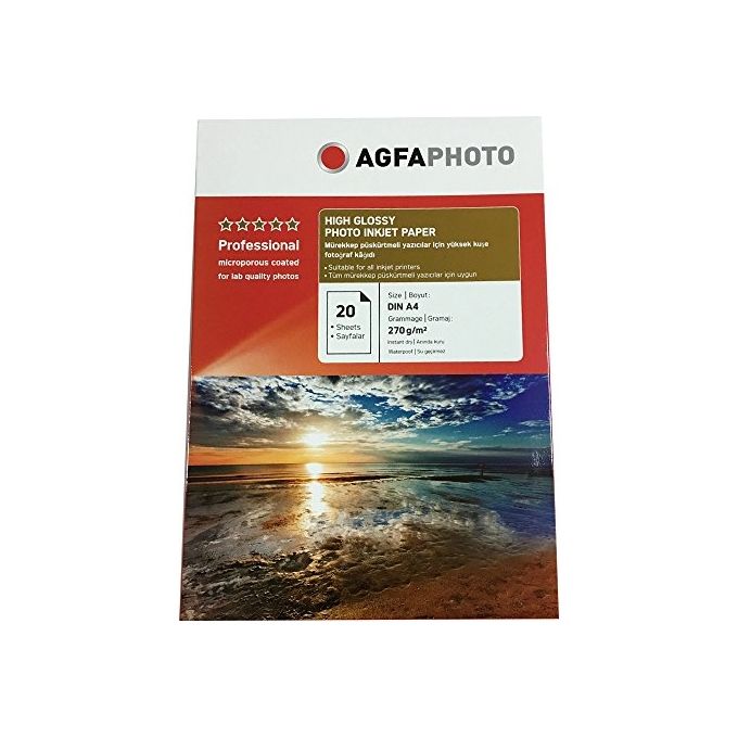 AgfaPhoto Professional Photo Carta High Gloss 260gr A4 20 Fogli