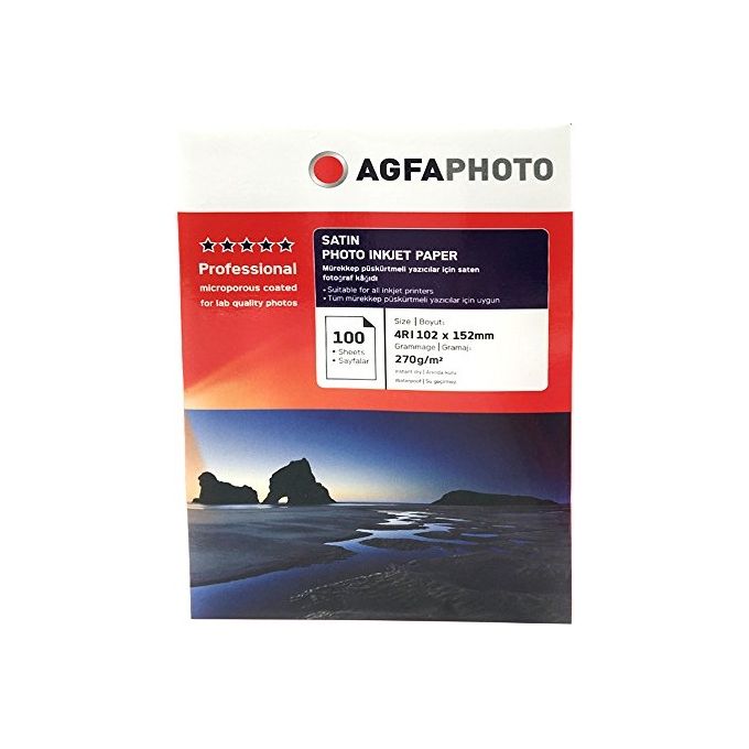 AgfaPhoto Professional Photo Carta 260gr Satinata 10x15cm 100 Fogli