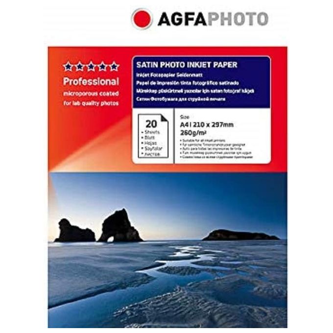 AgfaPhoto Professional Photo Carta 260gr Satinata A4 20 Fogli