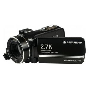AgfaPhoto Realimove CC2700 Videocamera Digitale 2.7 K 24MP Zoom 18 X Telecomando Nero