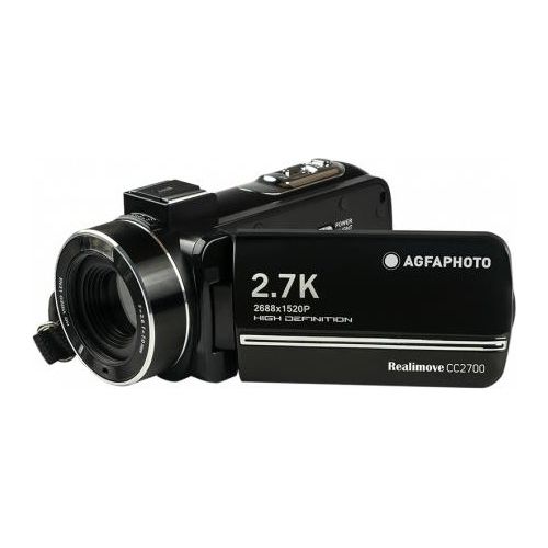 AgfaPhoto Realimove CC2700 Videocamera Digitale 2.7 K 24MP Zoom 18 X Telecomando Nero