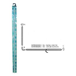 Aglaia Tubo Tende Doccia 80+ 94/180 Estensibile 