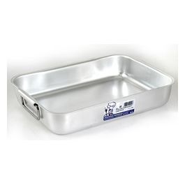 Rostiera rettangolare in alluminio con maniglie 65x43
