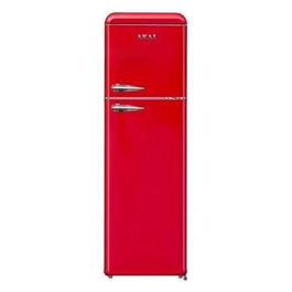 Frigorifero Doppia Porta Vintage Rosso, 280 Litri