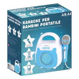 Mini Karaoke Portatile per Bambini Celeste e Rosa