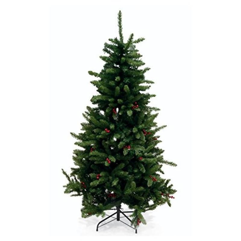 Albero di Natale Nevada con Bacche 180 cm 790 rami 