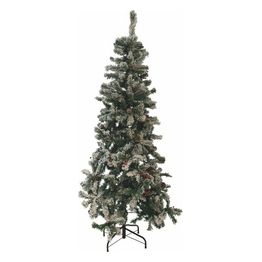 Albero Di Natale Sestriere 180cm 500 Rami con Neve Pigne e Bacche