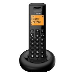 E160 Duo Nero Telefono Cordless DECT con Blocco Chiamate Indesiderate Ampio Display Retroilluminato Arancione di facile lettura Suonerie Classiche e Polifoniche
