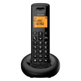 E160 Nero Telefono Cordless DECT con Blocco Chiamate Indesiderate Ampio Display Retroilluminato Arancione di Facile Lettura Suonerie Classiche e Polifoniche